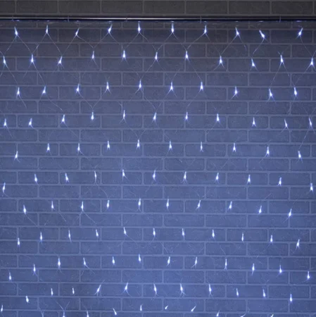 Гирлянда-конструктор BALANCE Сеть 1,2х1,5м IP44 144 холодных LED ламп прозрачный провод 24v