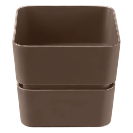 Кашпо д/цветов пласт. "Фиори" 0,45л трюфель КШ-0516 (La Decoro) *1