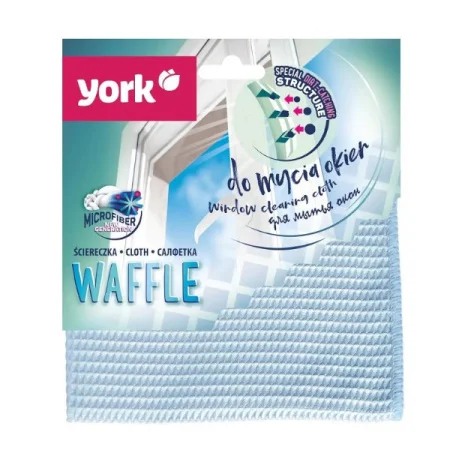 Салфетка из микрофибры для окон вафельная 35х35см YORK Y026280 *1