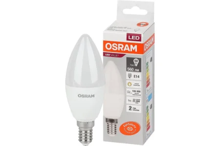 Лампа светодиодная LVCLB60 7SW/830 230V E14 10X1 RU OSRAM