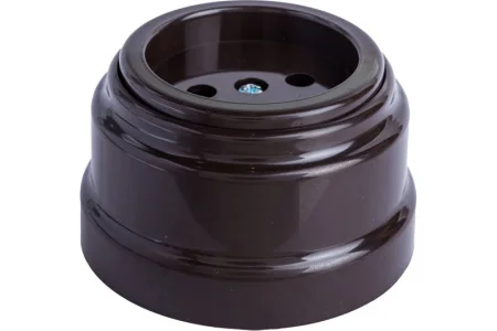 Розетка 1-м "Ретро" без земл. со шторками 16А ОУ РА16-0205 шоколад (Bylectrica) *1