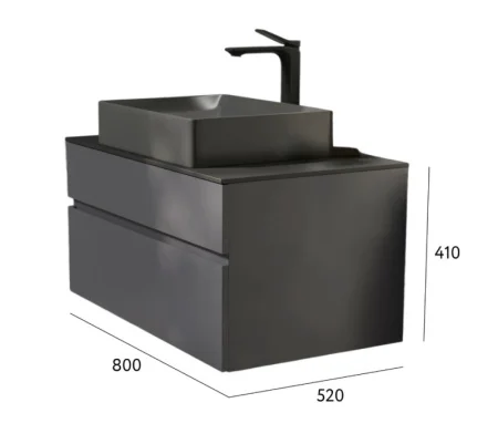 Тумба подвесная Decent 80 Dec.01.80/A/RL антрацит