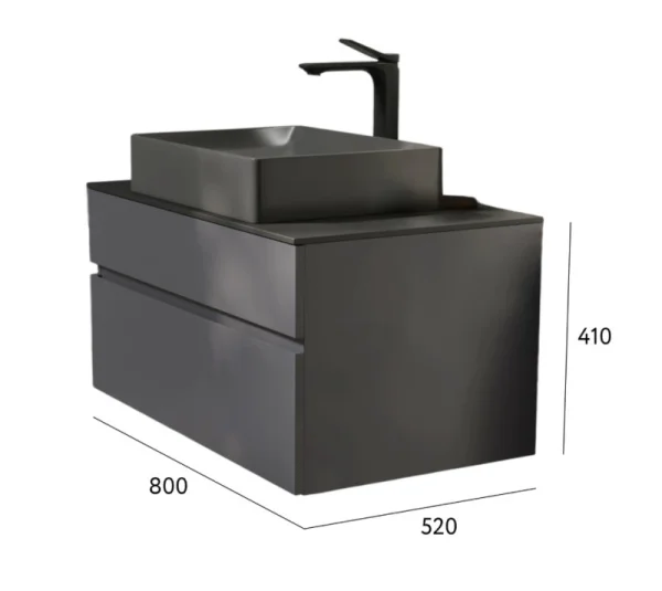 Тумба подвесная Decent 80 Dec.01.80/A/RL антрацит