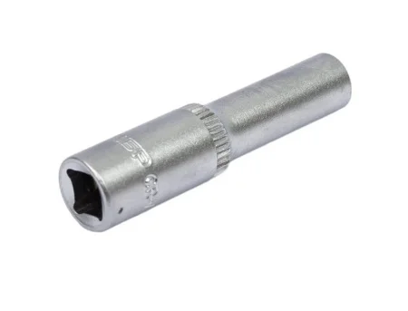 Головка торцевая 6-гранная 1/4 6мм сталь Cr-V удлиненная Зубр Мастер Flank 27717-06