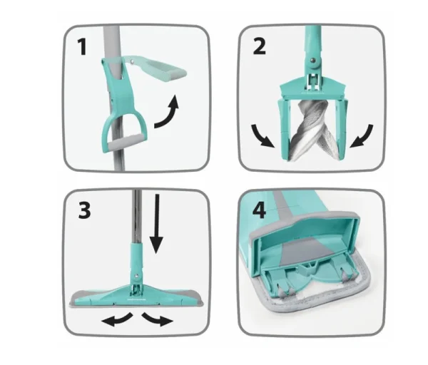 Швабра для пола Care Clean version 2.0 с механизмом отжима HM-67 Hausmann *1