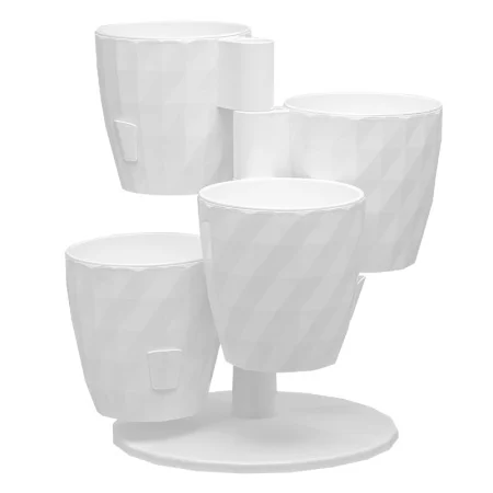 Кашпо д/цветов пласт. "Ruby" Кватро НС белый КШ-8689 (La Decoro) *1