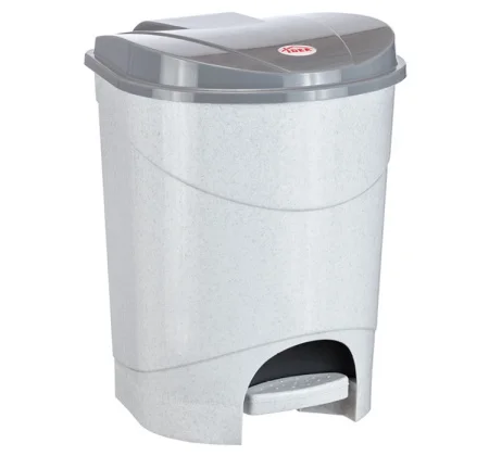 Контейнер для мусора с педалью 19л  Мрамор