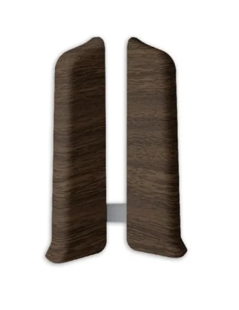 Заглушки для плинтуса (левая/правая) 293 Орех темный 80мм Лексида