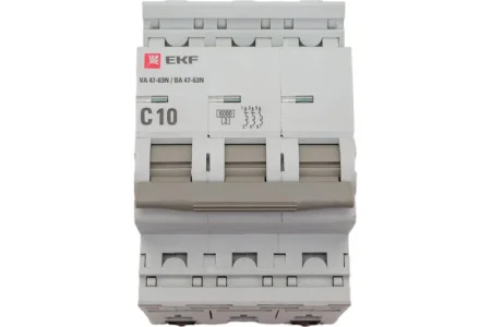 Выключатель автоматический модульный 3п C 10А 6кА ВА 47-63N PROxima EKF M636310C