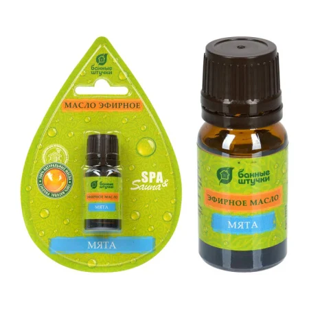 Эфирное масло "Мята" 10 мл в блистере в форме капли "Банные штучки"  32212 *1/20
