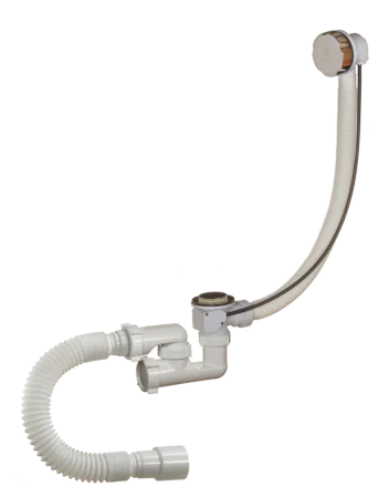 Сифон д/ванны с выпуском и переливом 1 1/2''х40 с гофрой 40х50 А-28089 (Орио) *24