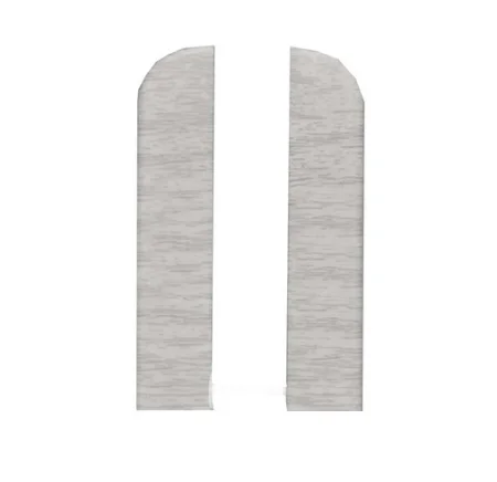 Заглушки для плинтуса (левая/правая) Комфорт Классик Софт 80мм 063 Дуб винтажный (1пара/блистер)