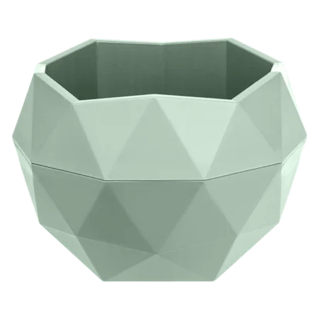 Кашпо д/цветов пласт. "Топаз" 0,45л нефрит КШ-9123 (La Decoro) *1