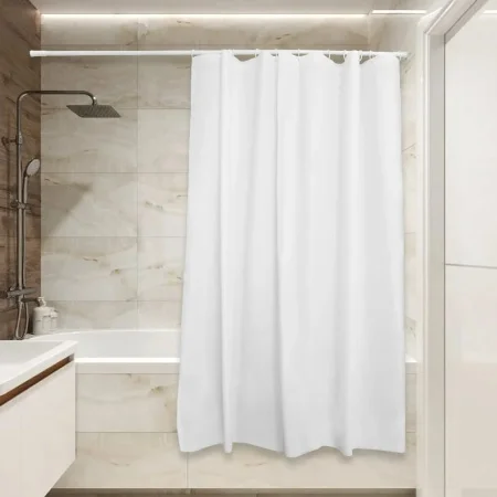Штора для ванной полиэстер 180x180см белая Сантис PV-201