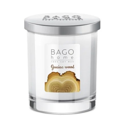 Свеча ароматическая в стекле 132гр Гваяковое дерево BGH0207 BAGO home *1