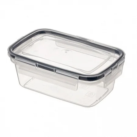 Контейнер для продуктов герметичный прямоугольный 0,35л с защелками (бесцветный)