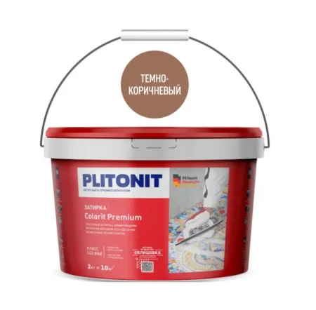 Затирка д/швов "Colorit Premium" 0.5-13 мм биоцидная темно-коричневая 2кг (PLITONIT) *1/6