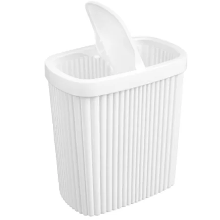 КОНТЕЙНЕР ДЛЯ МУСОРА С ПЛАВАЮЩЕЙ КРЫШКОЙ "VELVET" 5,9Л 225х140Х253ММ (Белый)