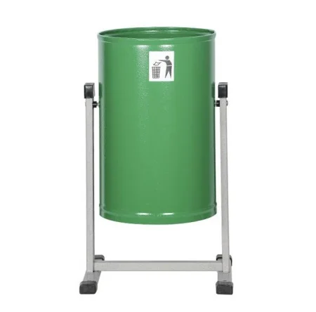 Урна для мусора круглая Уралочка-Бюджет (зеленый шагрень) 21л У0140 *1