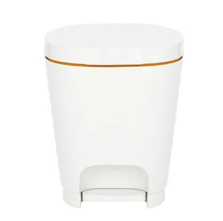 Ведро круглое 8л белое с педалью YUTO ЭП 825589 Элластик-Пласт