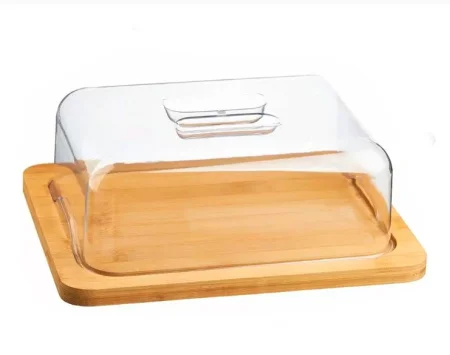 Блюдо Катунь с крышкой бамбук 30х24х12см №2 КТ-БК-02 *1