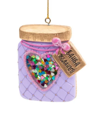 Украшение подвесное Банка полирезина1,5х7х6см арт.89313 *1