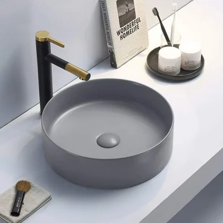 Раковина накладная COMFORTY 9110MH светло-серая матовая *1