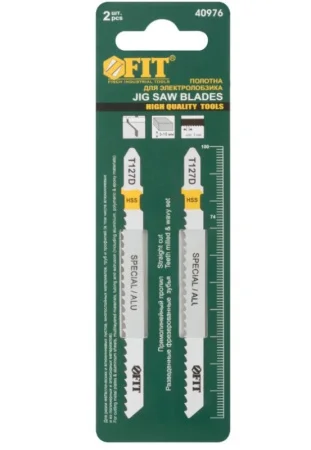 Пилки для лобзика по металлу 3х74х100мм HSS фрезерованные зубья уп-2шт T127D Fit 40976 *1