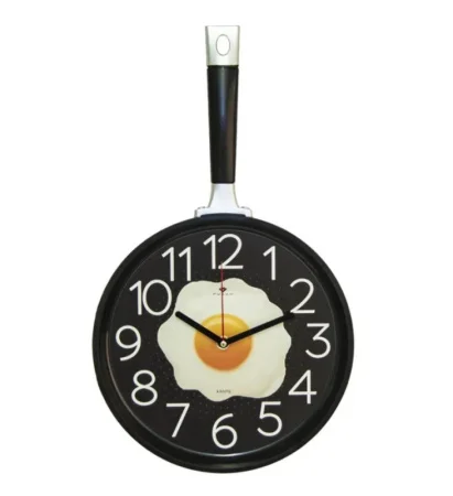 Часы настенные "Сковорода" 25х43см, корпус красный с черным Рубин 2543-004 *1