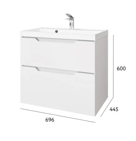 Тумба подвесная Wector 70 Wct.01.70/P/W/MD белая