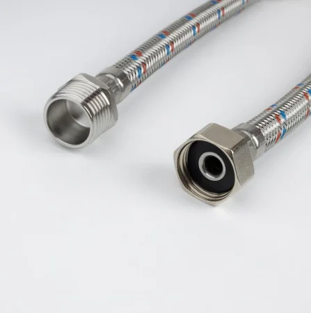 Подводка гибкая г/ш F1/2xM1/2 SS304 латунь 80см 926BBS08ZP (Iddis) *1