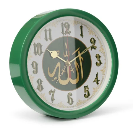 Часы-будильник "Молитва" кварц d=15см, корпус зеленый Рубин В4-013 *1