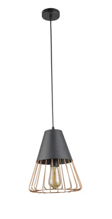 Светильник потолочный LV 9316/1 Бейд Черный/золото Е27 60W 265x265x1000мм