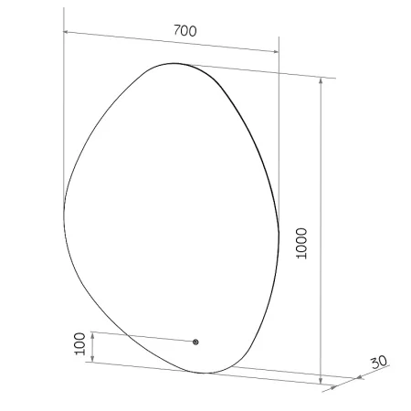 Зеркало с подсветкой Agava Alma ЗЛП613 700х1000мм сенсор