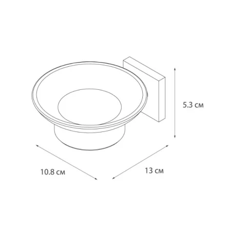 Мыльница настенная Fixsen Lux Chrome FX-15008 стекло хром