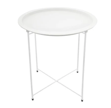 Столик складной металлический 470х470х505мм белый Org-11 *1
