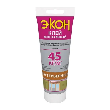 Жидкие гвозди "Экон" Интерьерный белый 200г 1378330 (Хенкель)