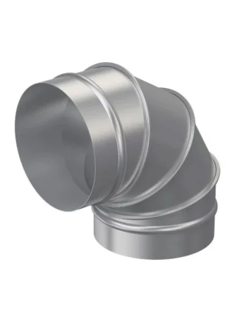Отвод D100 на 90° для круглых воздуховодов оц.сталь (Era pro) *1
