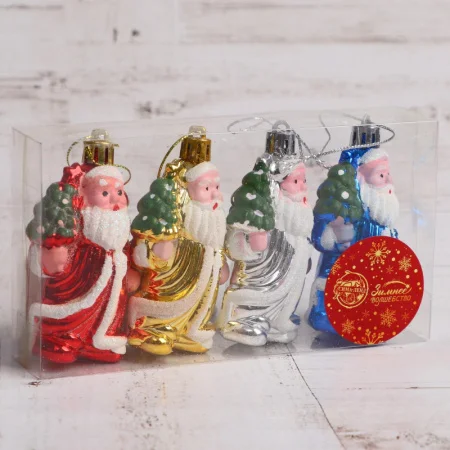 Украшение ёлочное "Весельчаки" 4шт 5х7,5см микс 6537054 *1