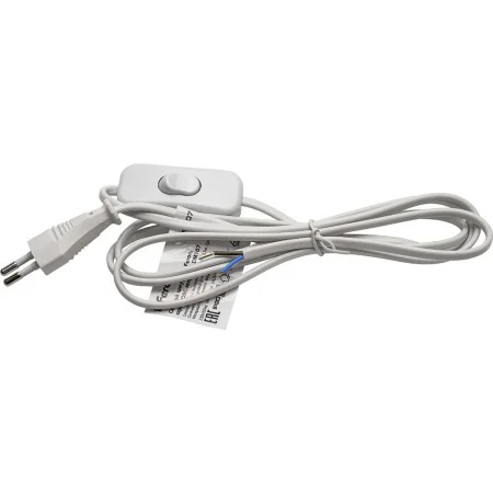 Сетевой шнур с выключателем 230V 2м белый DM107 (Feron)  1
