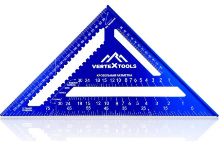 Угольник кровельный универсальный Profi 5в1 лазерная маркировка 300, al анодированный VertexTools 30