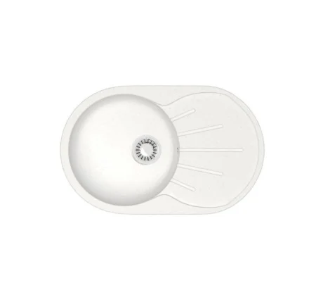 Мойка иск. камень белая матовая 730x450х215мм 110/G31 (Agata)