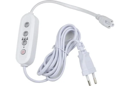 Таймер с вилкой и разъемом L,N,G для фитосвет-ков 220V 150W, провод 2м UST-E33 WHITE 2м Uniel