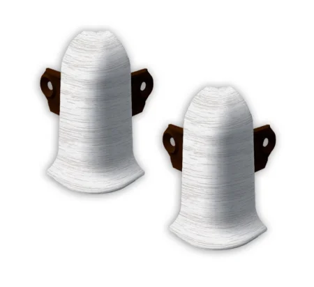 Угол наружный с крепежом 362 Акация белая 55мм Лексида