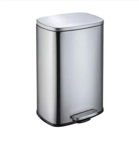 Ведро круглое 5л хром с микролифтом FTC2122 101216 (Delphinium) *1/4