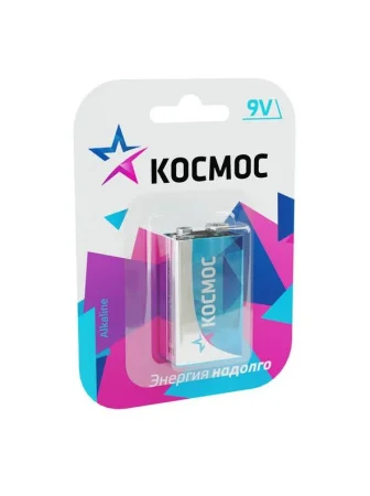 Элемент питания алкал. 6LR61 Максимум BP-1 крона блист. 1шт KOC6LR61MAX1BL (Космос)  1