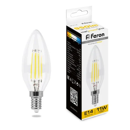 Лампа светодиодная LB-713 Свеча E14 11W 230V 2700K 38006 (Feron) *1