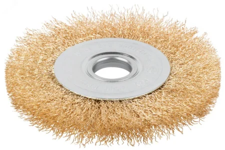 Щетка для УШМ посадка 22,2мм, 0,3х125мм латун. витая проволока, плоская, блистер Cutop Profi 82-904