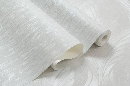 Обои горячего тиснения Малена-уни 11058-02 1,06х10м текстиль светло-серые