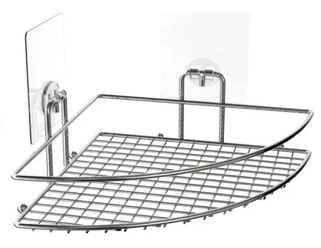 Полка угловая 1-яр Lite металл решетка, силиконовое крепление Kleber KLE-LT035